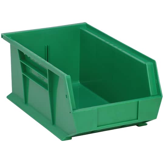 Quantum Food Service QUS241 GN Stack & Hang Shelf Bin - 13 5/8 x 8 1/4, Green, Case of 12